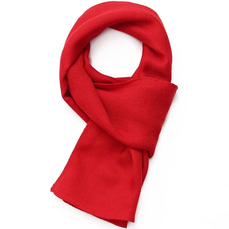 Red Wool Scarves Set