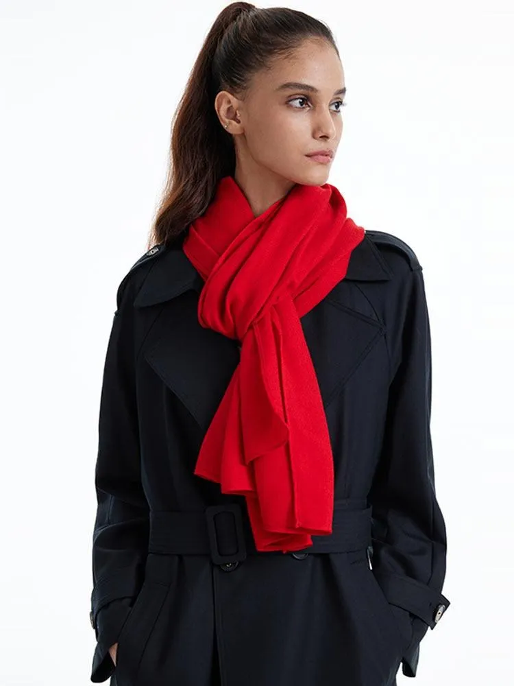 Red Wool Scarves Set