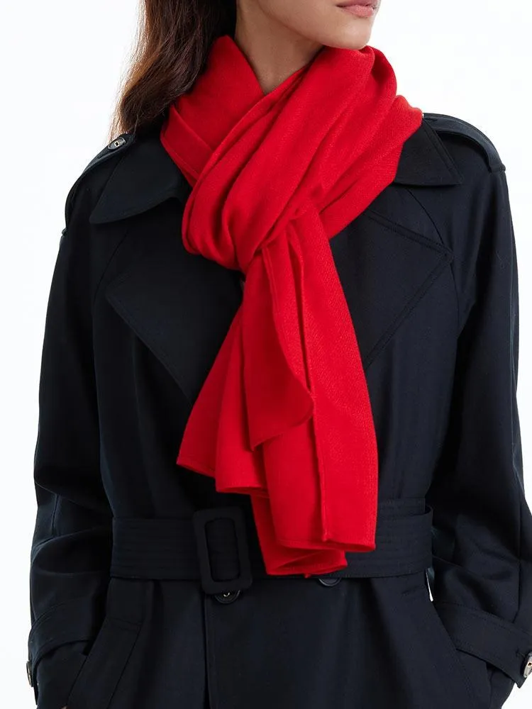 Red Wool Scarves Set