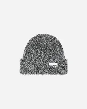 Rib Knit Beanie - Egret