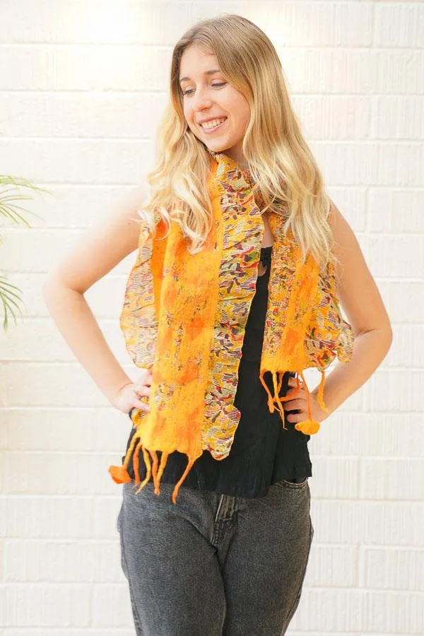 Sadie Silk and Wool Scarf