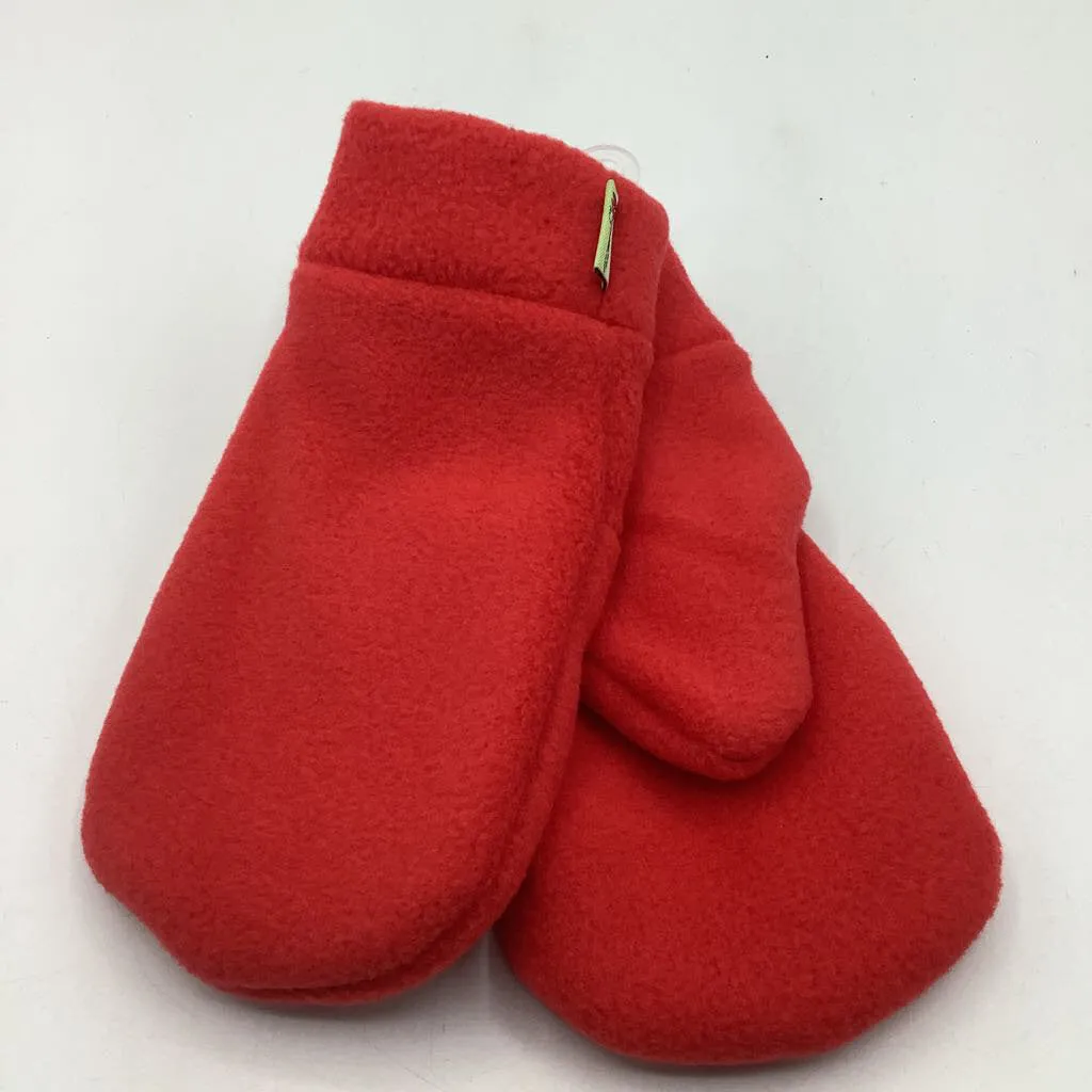 Size Big Kid (4-6T): Lofty Poppy Locally Made RED Fleece Mittens - NEW