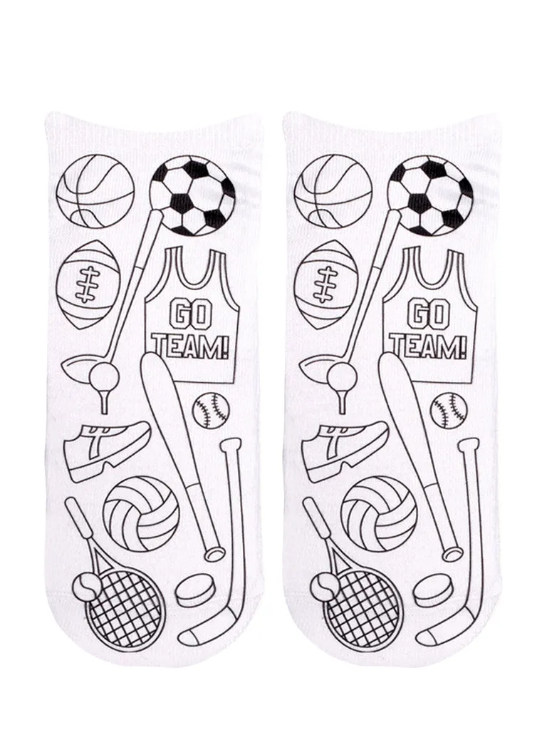 Sports Coloring Sock