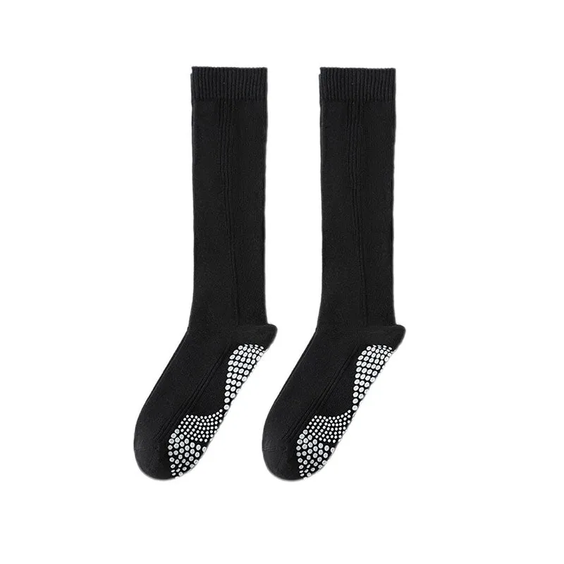 Sweetnana Women's Thin Slimming Leg Socks, Sweat-Absorbent Long-Tube Fitness Compression Socks, Solid Color Trendy Calf Seamless Socks.