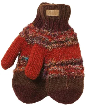 Swool Mittens - Rust/ Brown