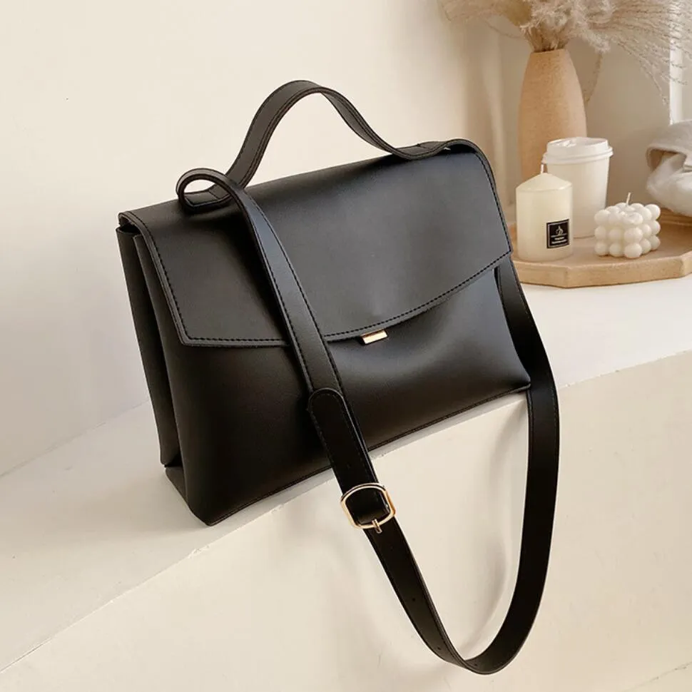 Vintage Fashion Female Tote Bag 2021 New High Quality PU Leather Women's Designer Handbag High capacity Shoulder Messenger Bag