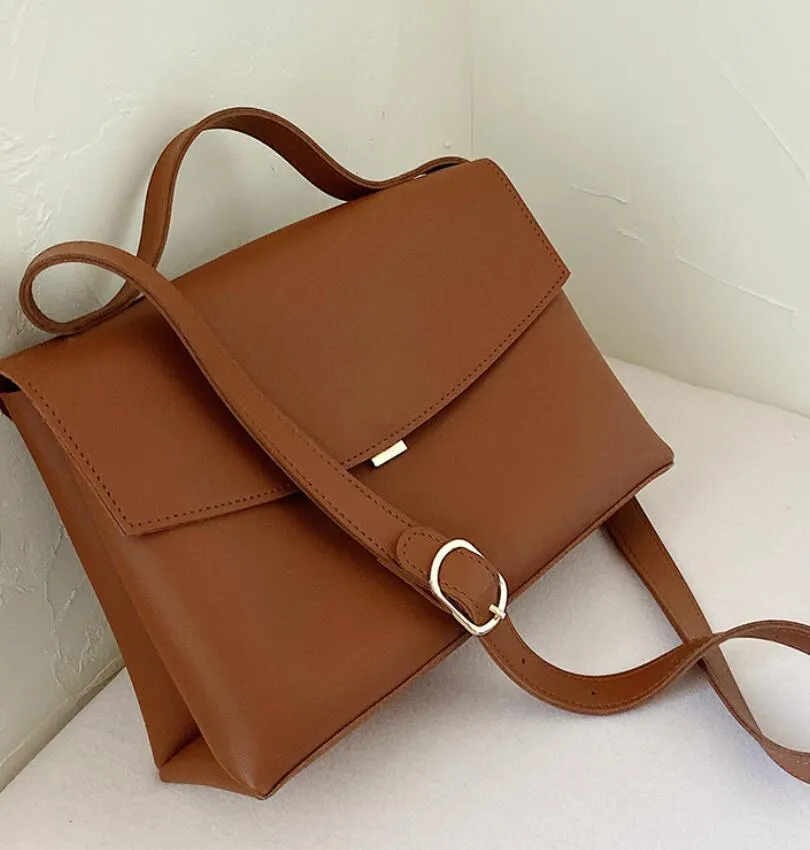 Vintage Fashion Female Tote Bag 2021 New High Quality PU Leather Women's Designer Handbag High capacity Shoulder Messenger Bag