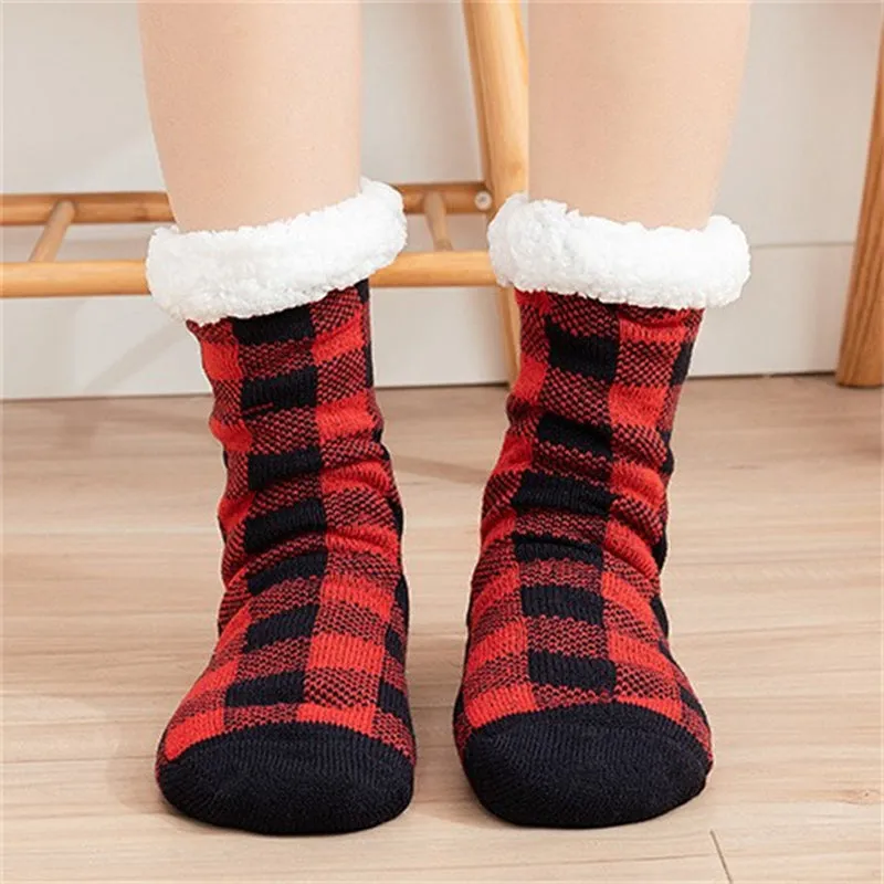 Vintage Plaid Warm Socks