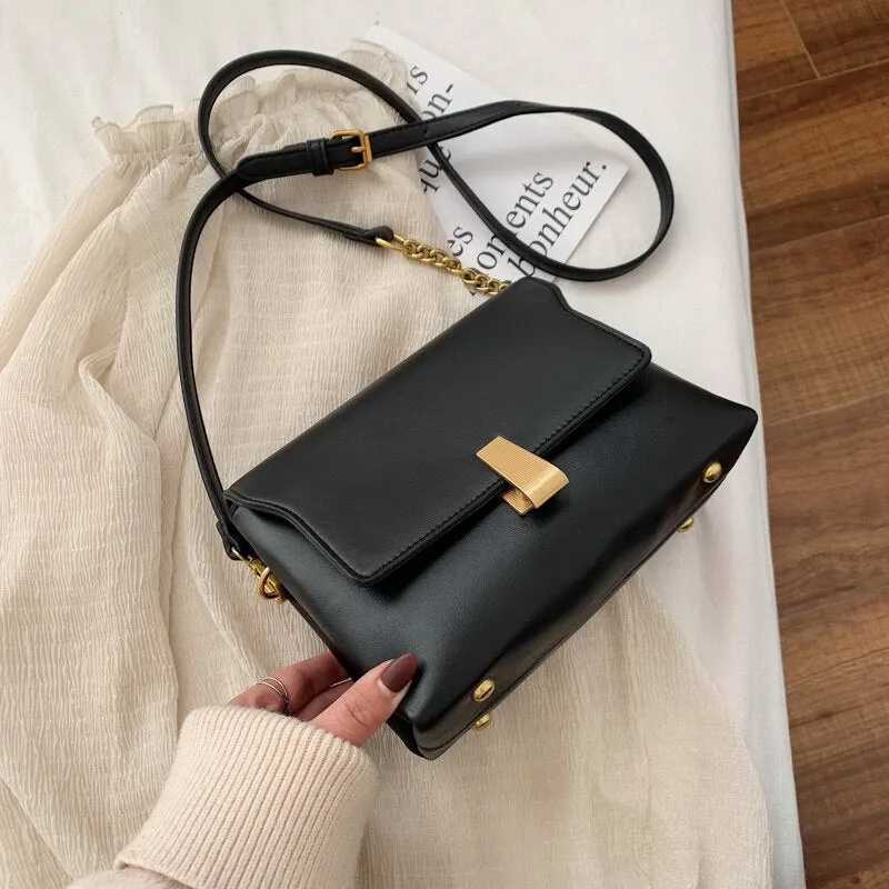 Vintage Square Crossbody bag 2020 Fashion New High quality PU Leather Women's Designer Handbag Lock Shoulder Messenger Bag