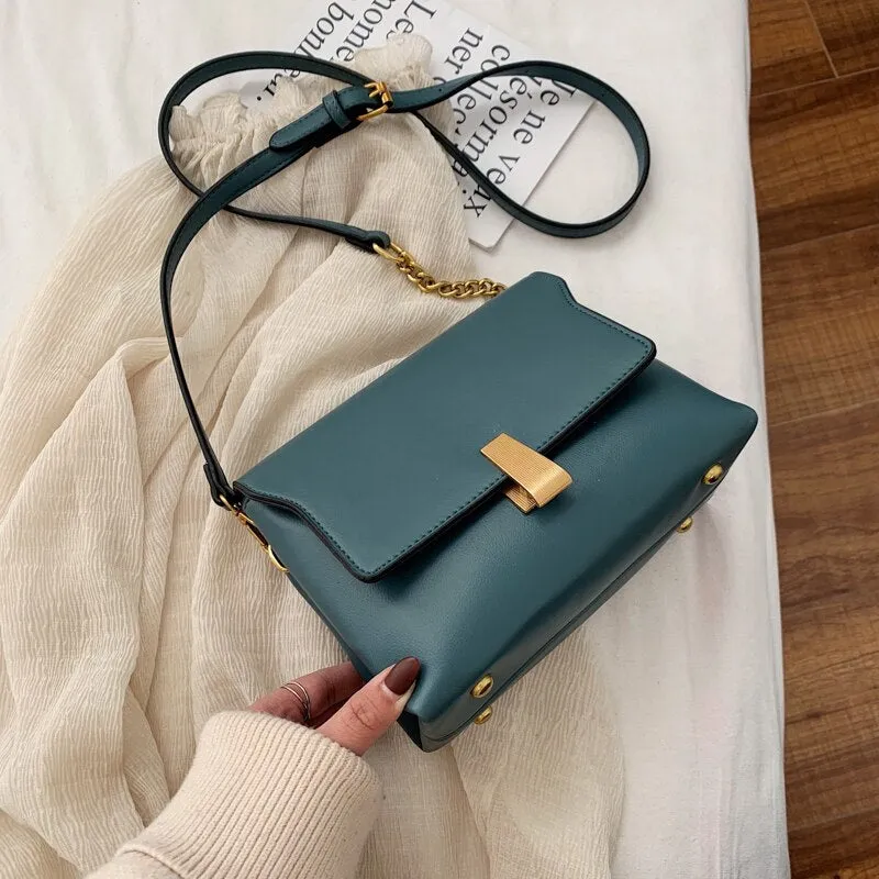 Vintage Square Crossbody bag 2020 Fashion New High quality PU Leather Women's Designer Handbag Lock Shoulder Messenger Bag