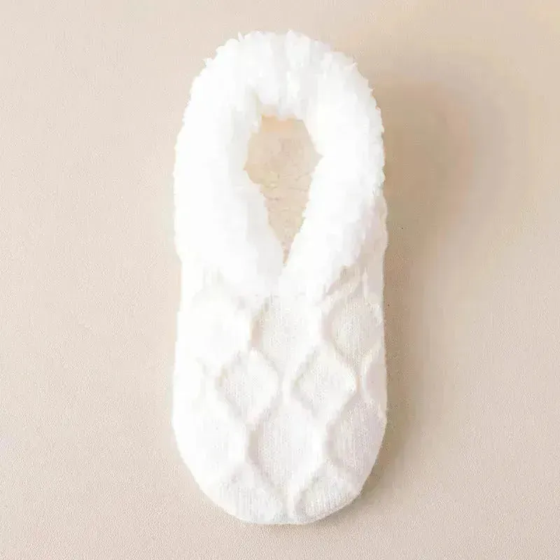 Winter Warm Short Cotton Slipper Socks Unisex Thicken Thermal Plush Home Floor Sock Soft Non-slip Grip Fuzzy Floor Fluffy Socks