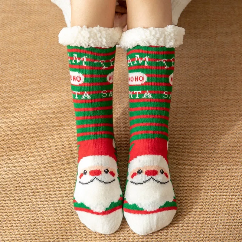 Women New Cute Cotton Thick Warm Winter Christmas Socks