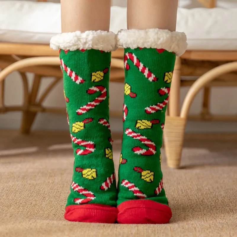 Women New Cute Cotton Thick Warm Winter Christmas Socks