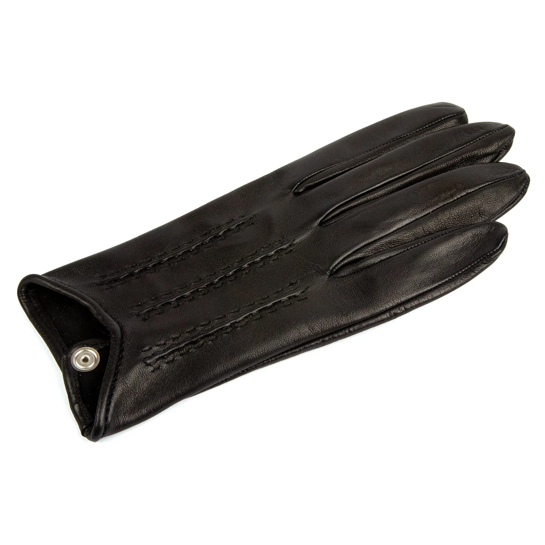 Women's black unlined driving gloves