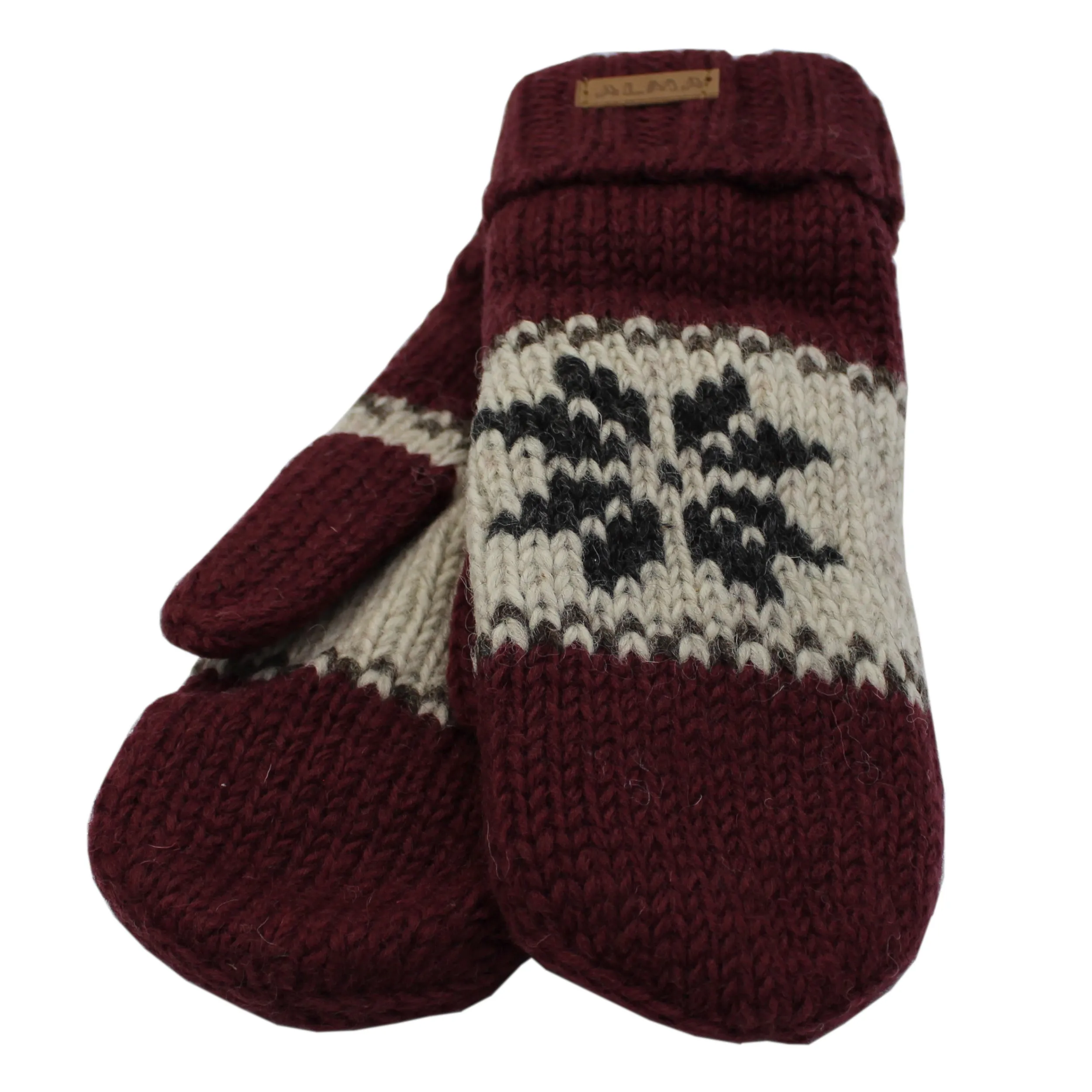 Wool Mitts w. Sherpa lining