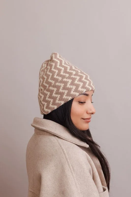 Zigzag Knit Beanies