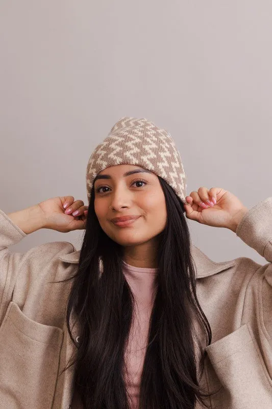 Zigzag Knit Beanies