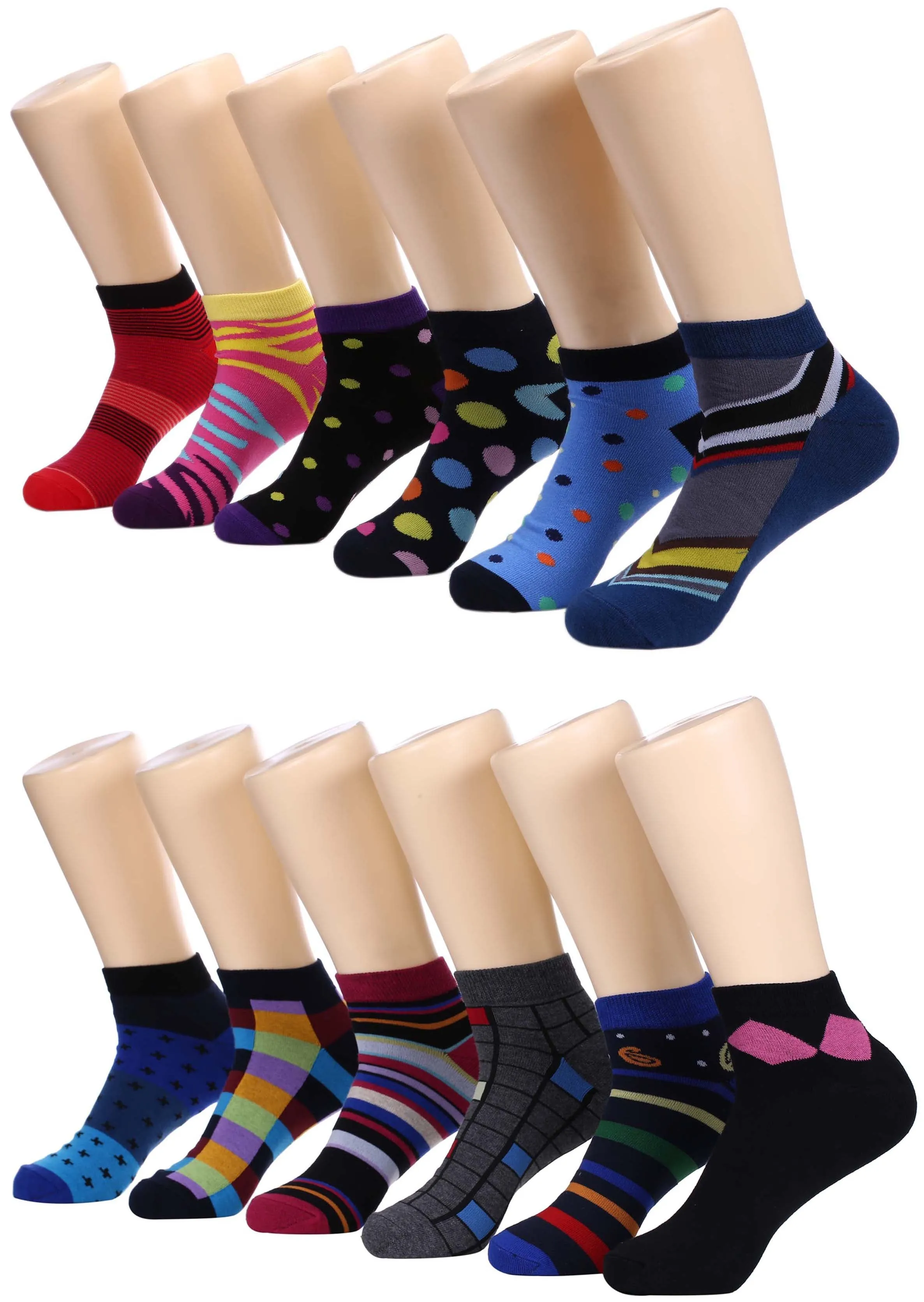 Zippy Style Dress Ankle Socks 12 Pack